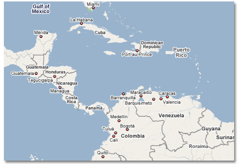 Carte du venezuela